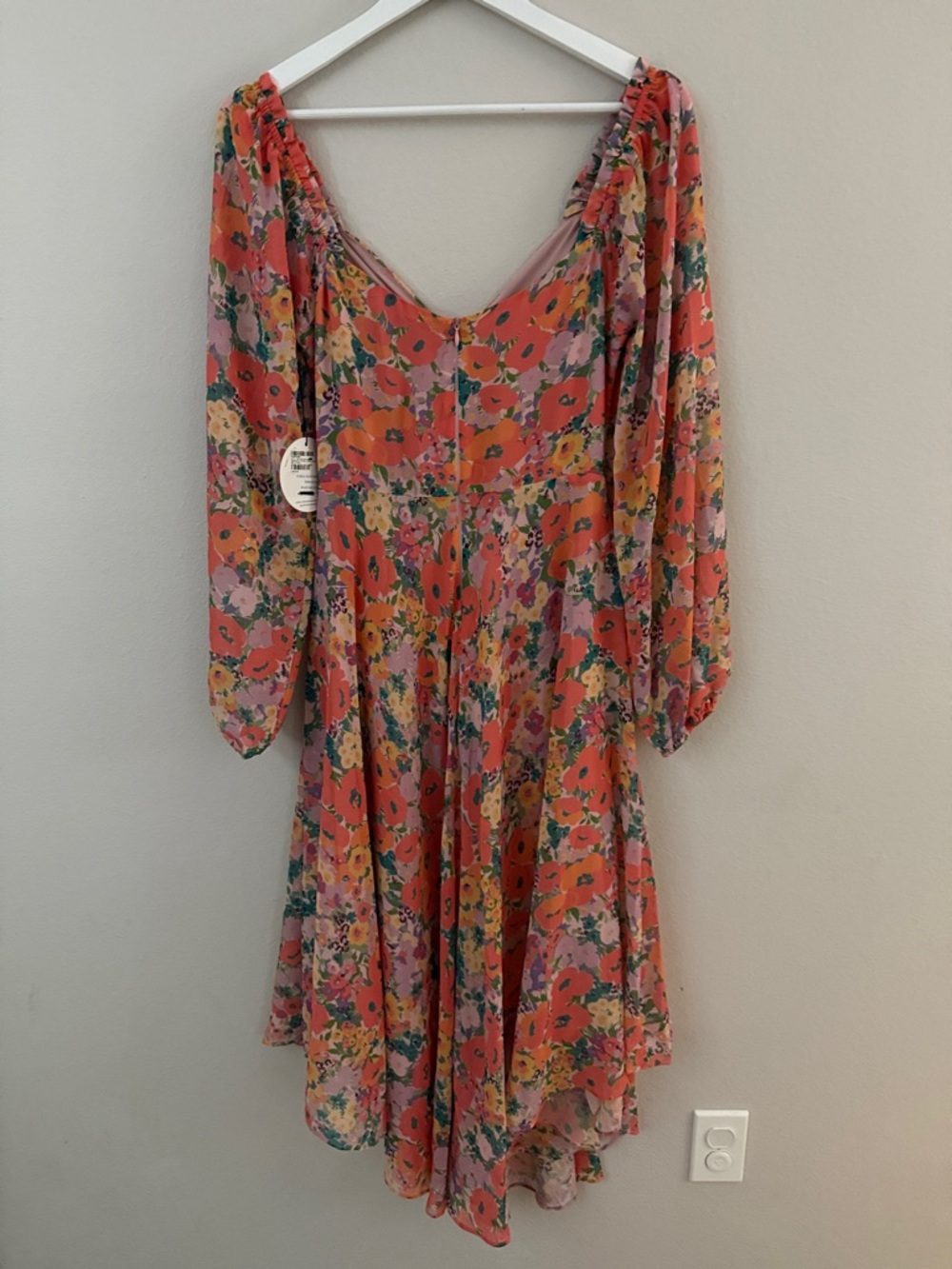 Lost + Wander Floral Bliss Long-Sleeve V-Neck Midi Dress-[LA0657] - Picture 7 of 9